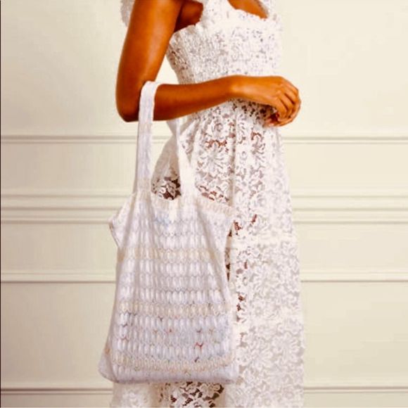 Hill House Handbags - NEW Hill House Crochet Tote in White Gold